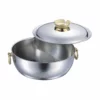 Wadasuke Stainless Steel Induction Shabu Shabu Hot Pot With Divider (Brass Handle) 2 Wadasuke Stainless Steel Induction Shabu Shabu Hot Pot With Divider (Brass Handle) -GLOBALKITCHEN JAPAN Sales 3587700