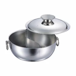 Wadasuke Stainless Steel Induction Shabu Shabu Hot Pot With Divider
