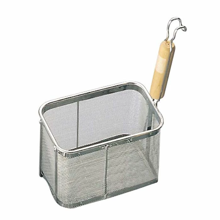 Three Snow Tebo Deep Square Noodle Strainer With Wooden Handle 3 Three Snow Tebo Deep Square Noodle Strainer With Wooden Handle