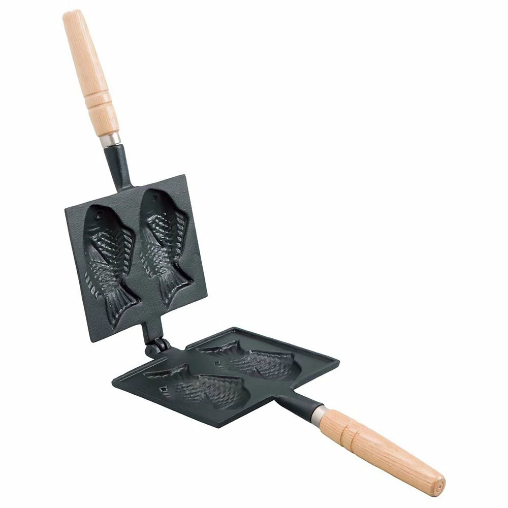 Ikenaga Cast Iron Taiyaki Fish-Shaped Waffle Iron 3 Ikenaga Cast Iron Taiyaki Fish-Shaped Waffle Iron