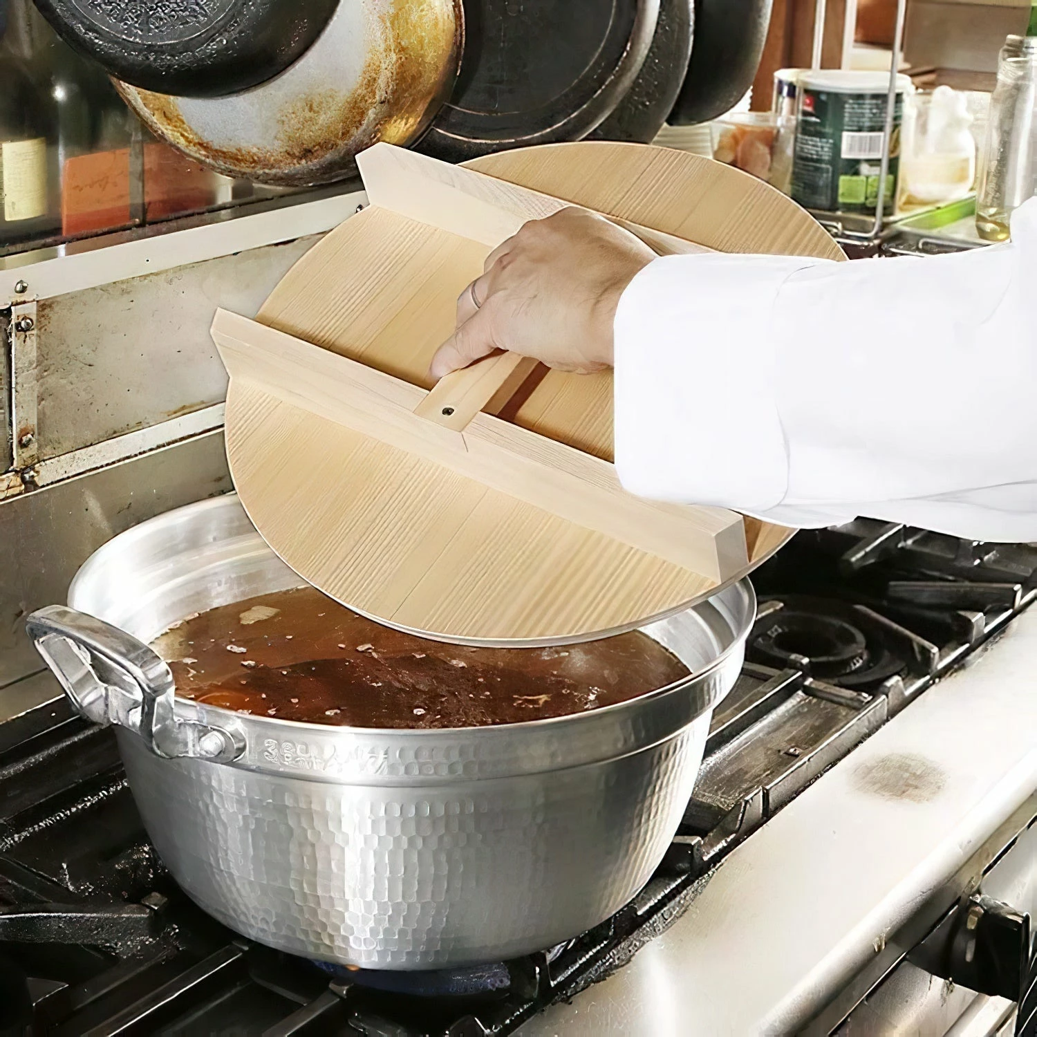 EBM Sawara Cypress Wooden H Shaped Lid 5 EBM Sawara Cypress Wooden H Shaped Lid - Image 3