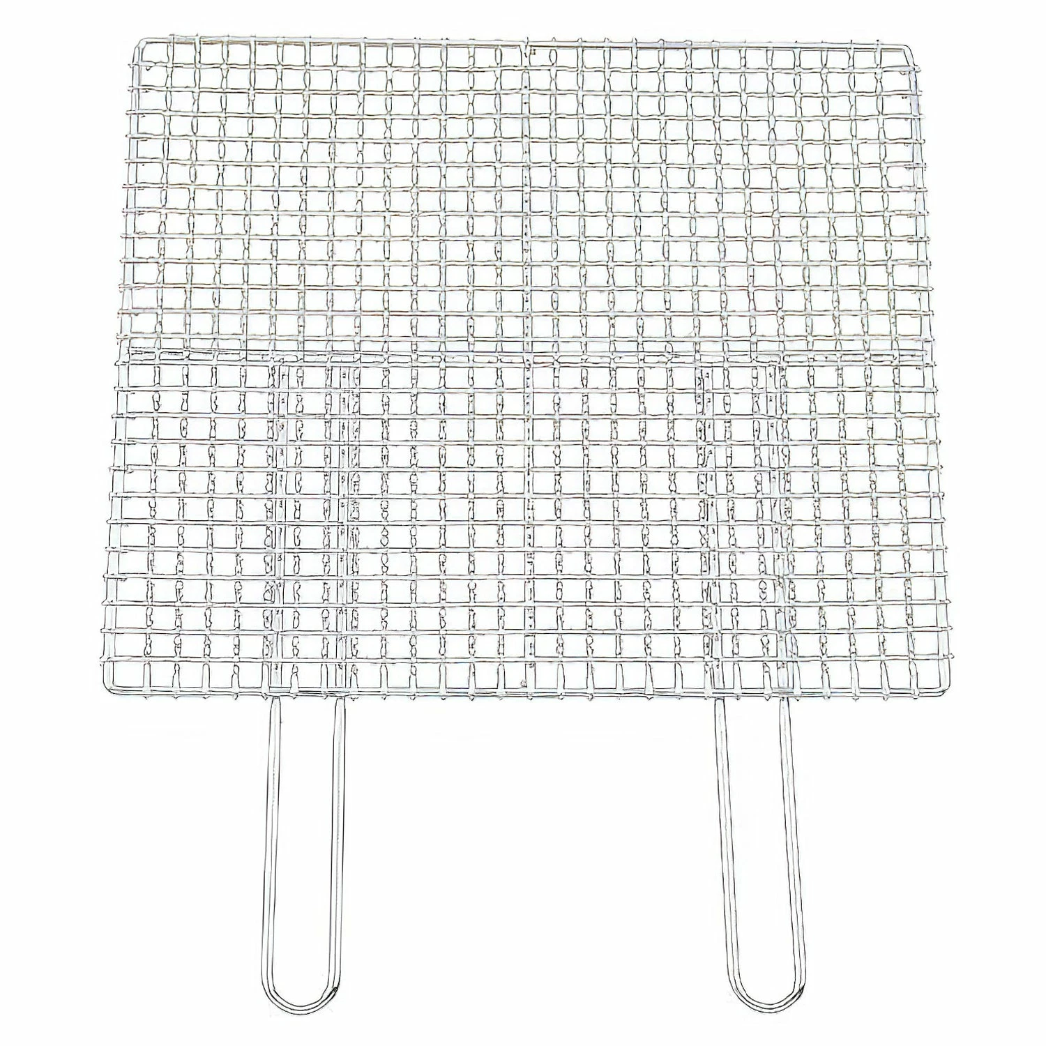 EBM Stainless Steel Chrome Plated Barbecue Grill Mesh Double Handle 3 EBM Stainless Steel Chrome Plated Barbecue Grill Mesh Double Handle