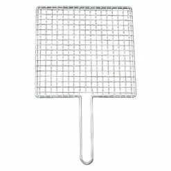 EBM Stainless Steel Chrome Plated Barbecue Grill Mesh Single Handle