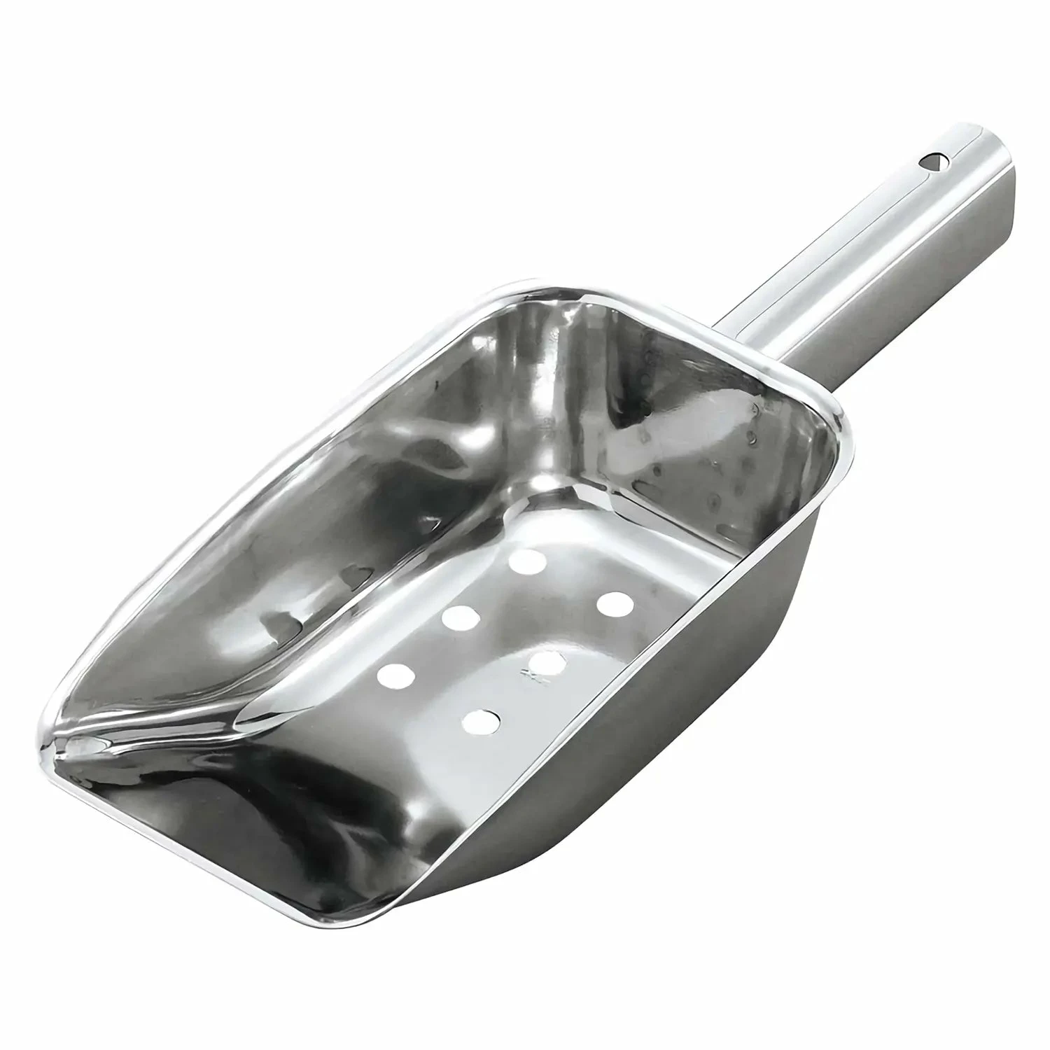 EBM Stainless Steel Perforated Ice Scoop 3 EBM Stainless Steel Perforated Ice Scoop