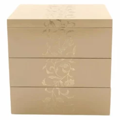 Echizen Shikki Art Deco Synthetic Resin 3-Tier Jubako Box -GLOBALKITCHEN JAPAN Sales EchizenShikkiArtDecoPhenolResin3 TierJubakoBoxS 21 2