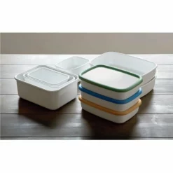 FUJIHORO Konte Enamel Shallow Food Container 34 FUJIHORO Konte Enamel Shallow Food Container -GLOBALKITCHEN JAPAN Sales FUJIHOROKonteEnamelShallowFoodContainerKE S AB 16