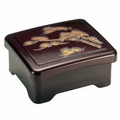 Fukui Craft ABS Resin Donju Jubako Box With Pine Tree Motif