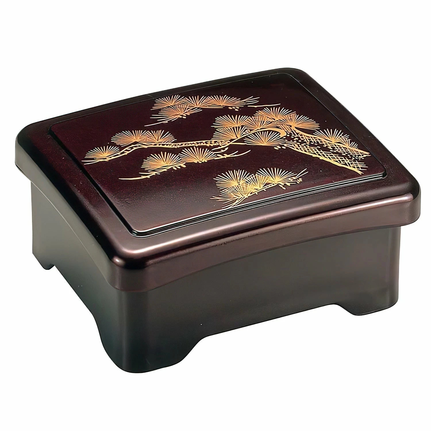 Fukui Craft ABS Resin Donju Jubako Box With Pine Tree Motif 3 Fukui Craft ABS Resin Donju Jubako Box With Pine Tree Motif