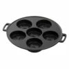 Gifu-Asahi Cast-Iron 6-Piece Obanyaki Pan (Tomoe Pattern) 1 Gifu-Asahi Cast-Iron 6-Piece Obanyaki Pan (Tomoe Pattern) -GLOBALKITCHEN JAPAN Sales Gifu AsahiCast Iron6 PieceObanyakiPan TomoePattern