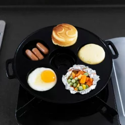 Gifu-Asahi Cast-Iron 6-Piece Obanyaki Pan (Tomoe Pattern) -GLOBALKITCHEN JAPAN Sales Gifu AsahiCast Iron6 PieceObanyakiPan TomoePattern 2