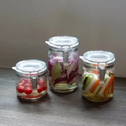 Ishizuka Glass Soda Glass Antibacterial Sealed Storage Jar 11 Ishizuka Glass Soda Glass Antibacterial Sealed Storage Jar -GLOBALKITCHEN JAPAN Sales IshizukaGlassSodaGlassAntibacterialSealedStorageJarM 6687 4