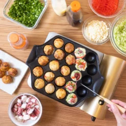 Iwachu Nambu Cast Iron 23-Ball Takoyaki Pan -GLOBALKITCHEN JAPAN Sales IwachuNambuCastIron23 BallTakoyakiPan 1