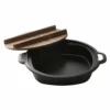 Iwachu Nambu Cast Iron Sukiyaki & Gyoza Pan With Wooden Lid 2 Iwachu Nambu Cast Iron Sukiyaki & Gyoza Pan With Wooden Lid -GLOBALKITCHEN JAPAN Sales IwachuNambuCastIronSukiyaki GyozaPanwithWoodenLid 1