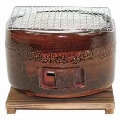Kinka Ceramic Brown Charcoal Konro Grill
