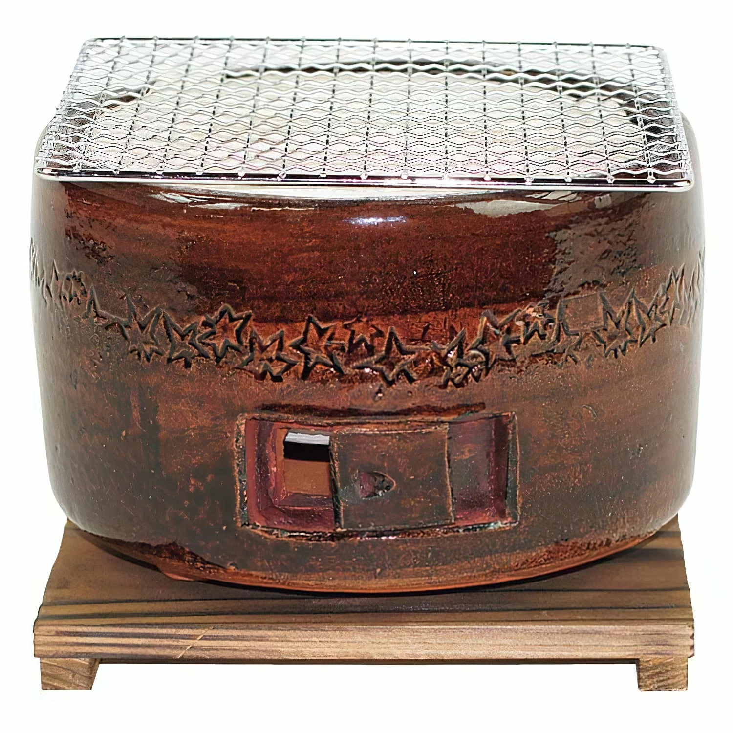 Kinka Ceramic Brown Charcoal Konro Grill 3 Kinka Ceramic Brown Charcoal Konro Grill