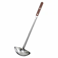 MARUTAMA Stainless Steel Double-Sided-Scooping Long Ladle With Wooden Handle