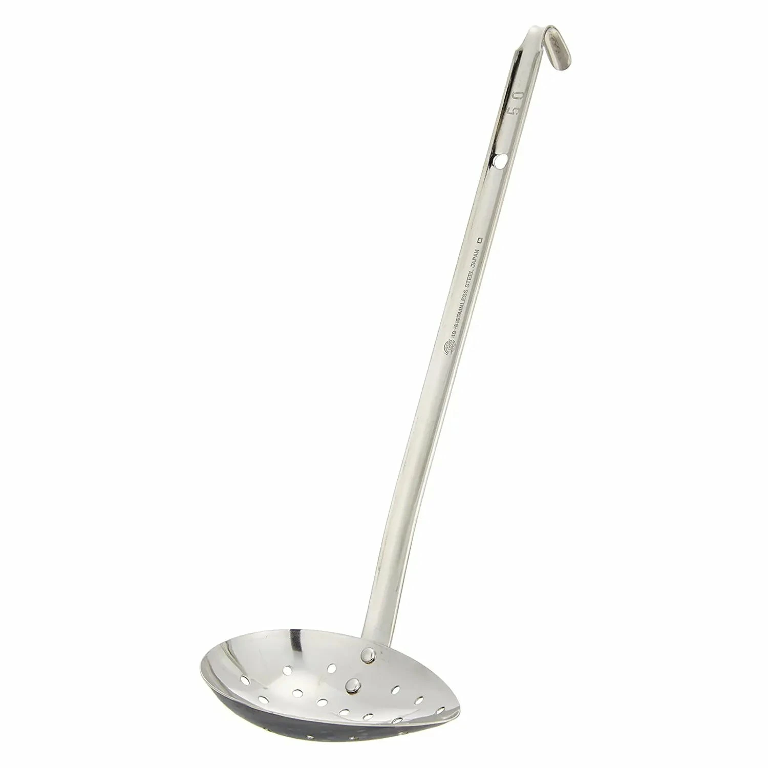 MARUTAMA Stainless Steel Side-Scooping Ladle With Holes 3 MARUTAMA Stainless Steel Side-Scooping Ladle With Holes
