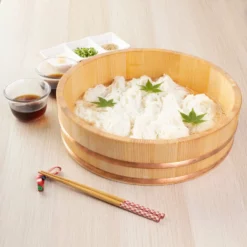 Miyabi Urushi Hangiri Sawara Wooden Rice Mixing Bowl With Lid -GLOBALKITCHEN JAPAN Sales MiyabiUrushiHangiriSawaraWoodenRiceMixingBowlwithLid 5