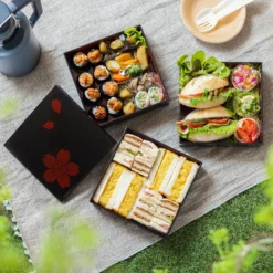 Miyamoto ABS Resin 3-Tier Jubako Box Sakura -GLOBALKITCHEN JAPAN Sales MiyamotoPlastic3 TierJubakoBoxSakura 4