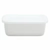 Noda Horo White Series Enamel Rectangle Deep Food Containers With Lid 2 Noda Horo White Series Enamel Rectangle Deep Food Containers With Lid -GLOBALKITCHEN JAPAN Sales NodaHoroWhiteSeriesEnamelRectangleDeepFoodContainerswithLid 1