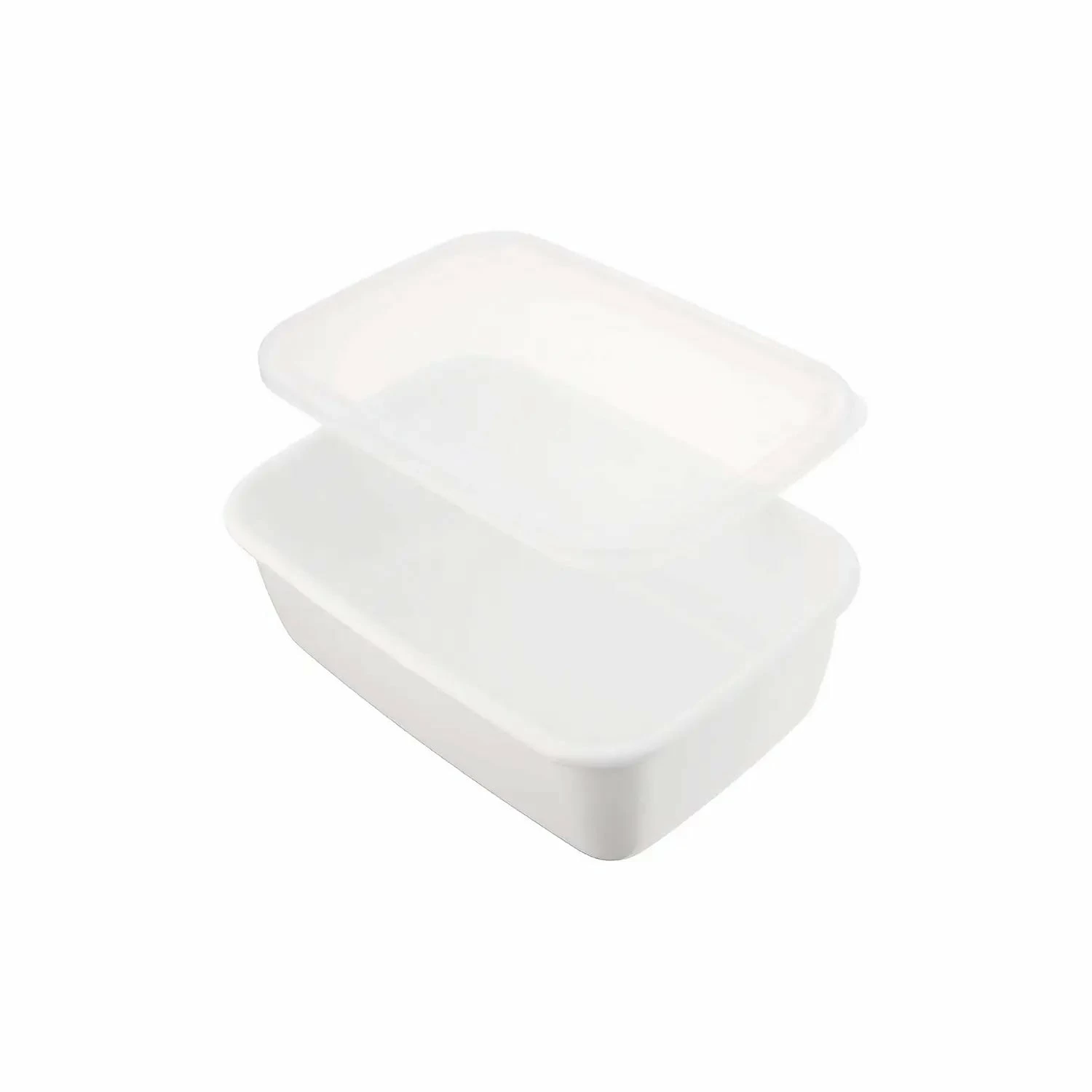 Noda Horo White Series Enamel Rectangle Deep Food Containers With Lid 7 Noda Horo White Series Enamel Rectangle Deep Food Containers With Lid - Image 5
