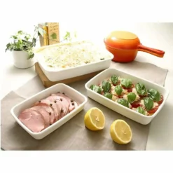 Noda Horo White Series Enamel Rectangle Deep Food Containers With Sealed Lid -GLOBALKITCHEN JAPAN Sales NodaHoroWhiteSeriesEnamelRectangleDeepFoodContainerswithSealedLid 4