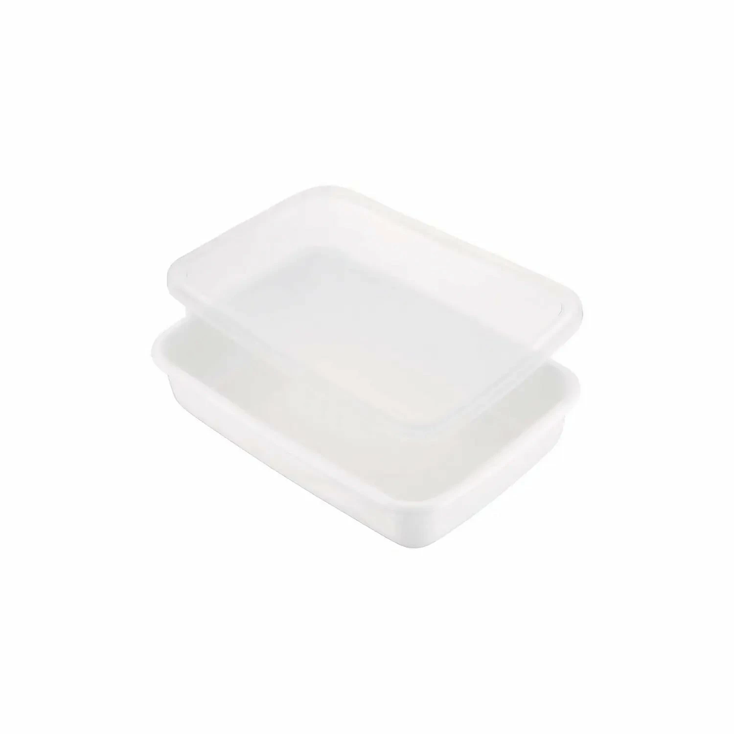 Noda Horo White Series Enamel Rectangle Shallow Food Containers With Lid 6 Noda Horo White Series Enamel Rectangle Shallow Food Containers With Lid - Image 4