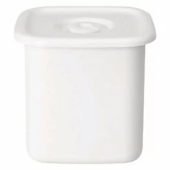 Noda Horo White Series Enamel Square Food Containers With Sealed Lid -GLOBALKITCHEN JAPAN Sales NodaHoroWhiteSeriesEnamelSquareFoodContainerswithSealedLid 3