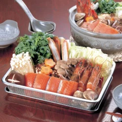 Three Snow Stainless Steel Rectangle Deep Mesh Colander (6.5 Mesh) -GLOBALKITCHEN JAPAN Sales Shin EtsuStainlessSteelRectangleDeepMeshColander 6.5Mesh 3