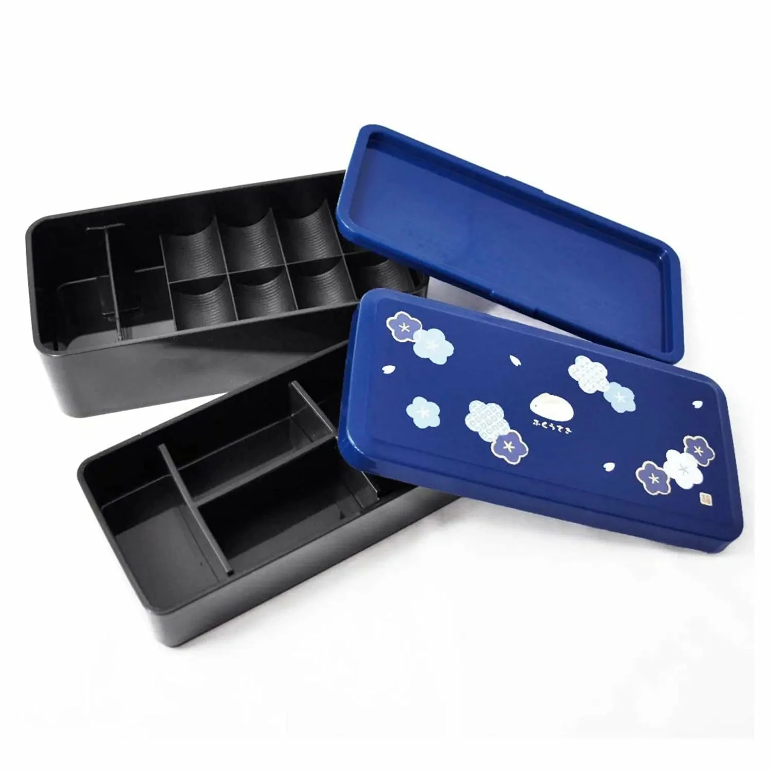 Skater Fuku Usagi ABS Resin Shokado 2-Tier Bento Lunch Box 4 Skater Fuku Usagi ABS Resin Shokado 2-Tier Bento Lunch Box - Image 2