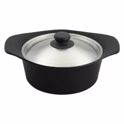 Sori Yanagi Cast Iron Induction Deep Casserole 22cm With Stainless Steel Lid