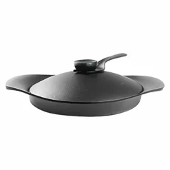 Sori Yanagi Cast Iron Induction Grill Pan 22cm With Lid & Fork