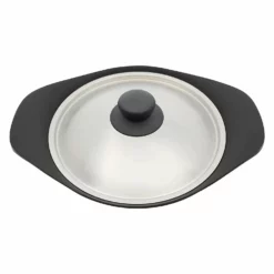 Sori Yanagi Cast Iron Induction Grill Pan 22cm With Stainless Steel Lid