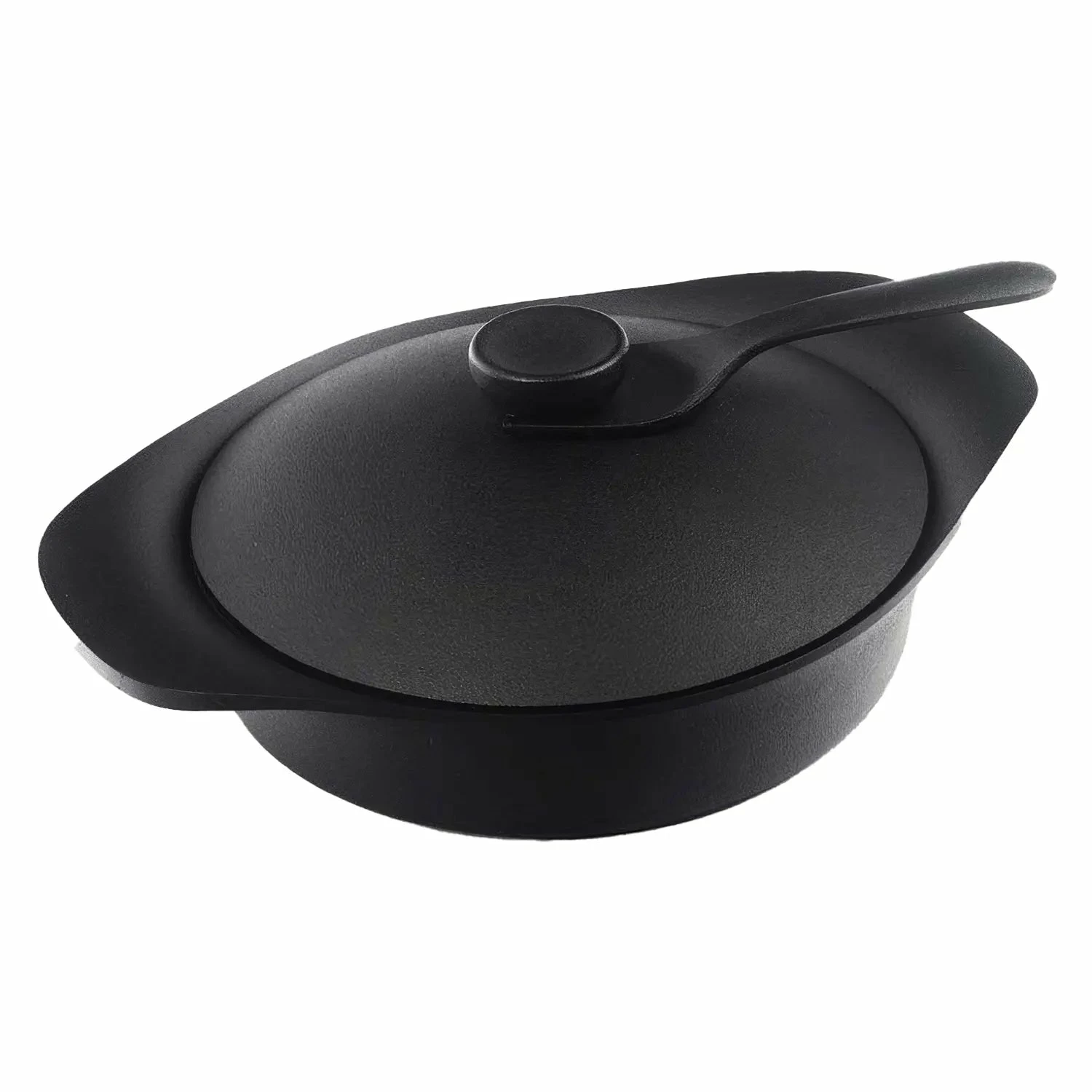 Sori Yanagi Cast Iron Induction Shallow Casserole 22cm With Lid & Fork 4 Sori Yanagi Cast Iron Induction Shallow Casserole 22cm With Lid & Fork - Image 2