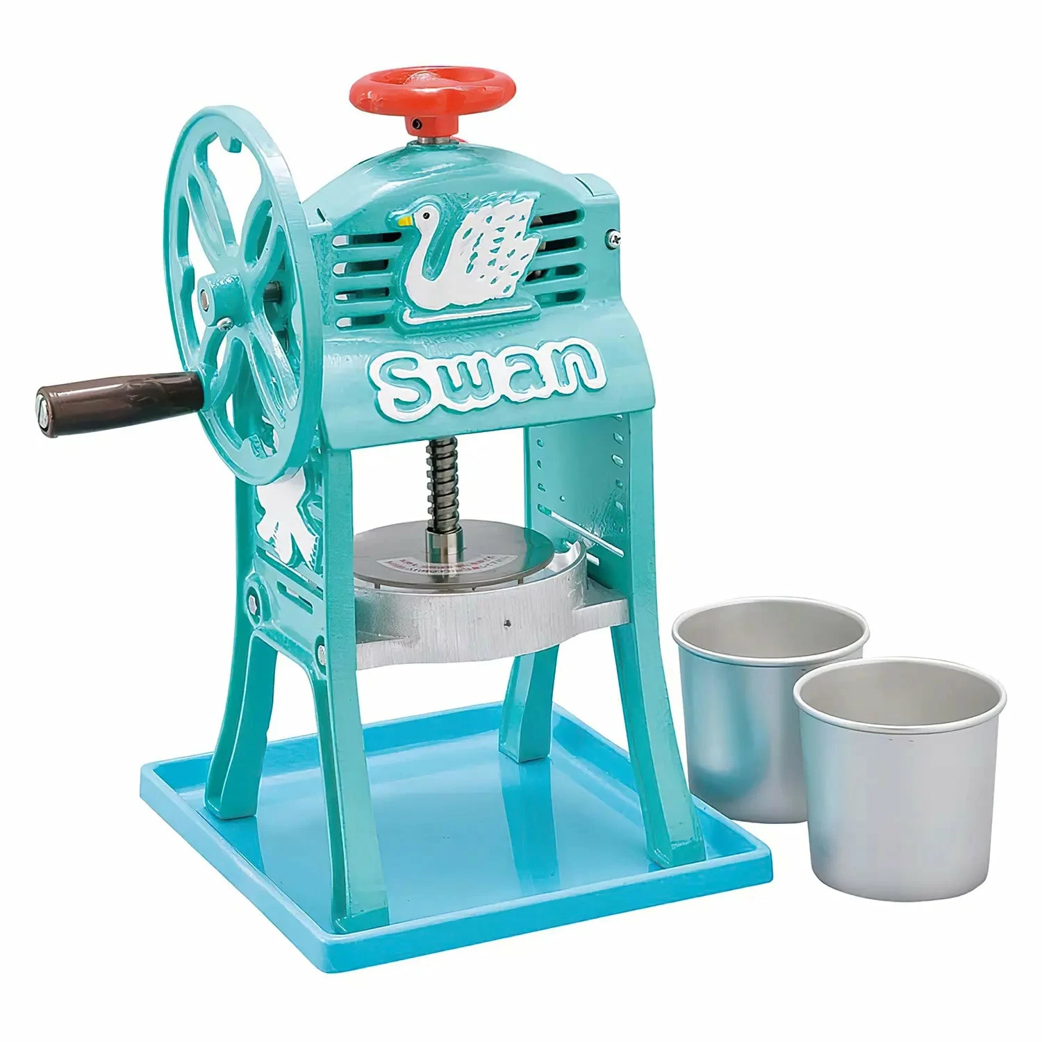 Swan Cast Iron Manual Shaved Ice Machine Green 3 Swan Cast Iron Manual Shaved Ice Machine Green