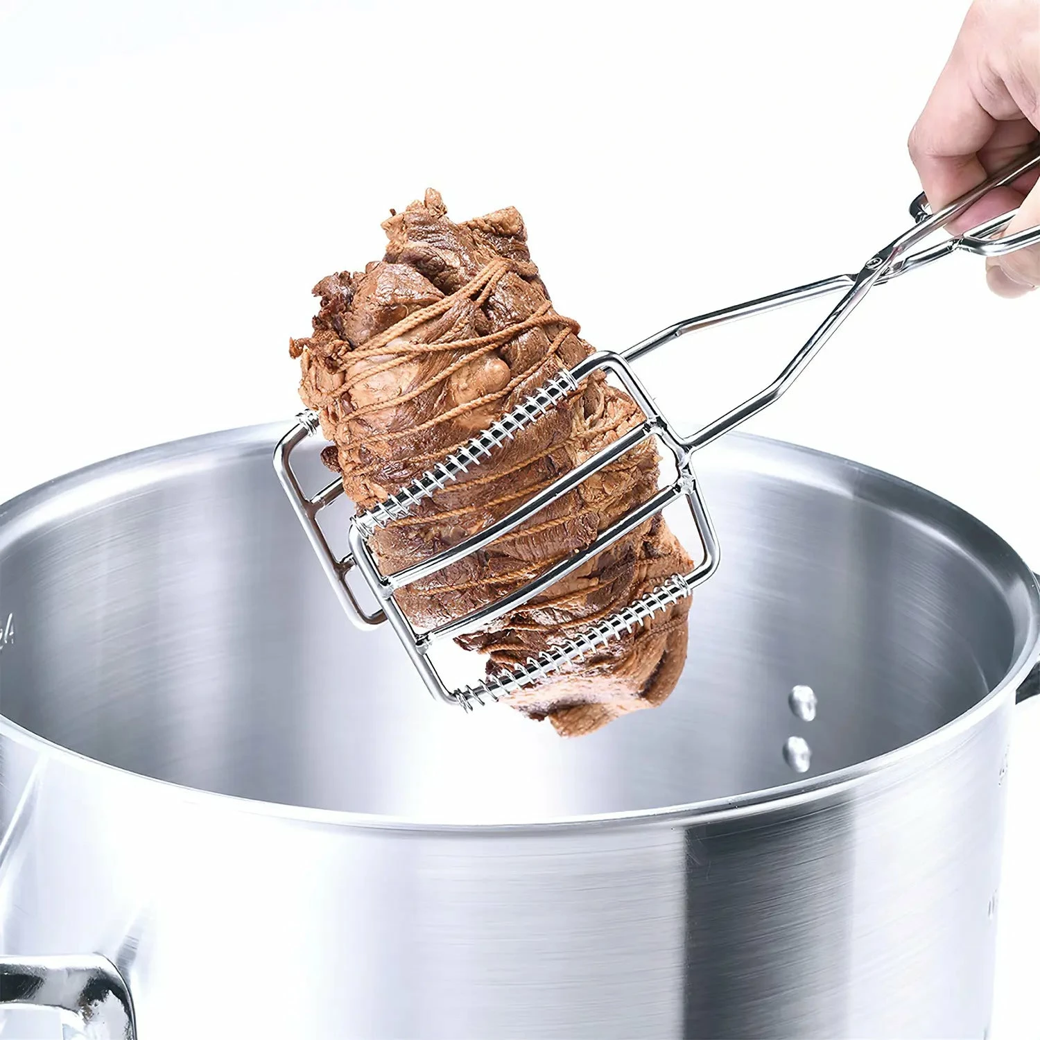 Three Snow Stainless Steel Ramen Chashu Pork Coiled Tongs 4 Three Snow Stainless Steel Ramen Chashu Pork Coiled Tongs - Image 2