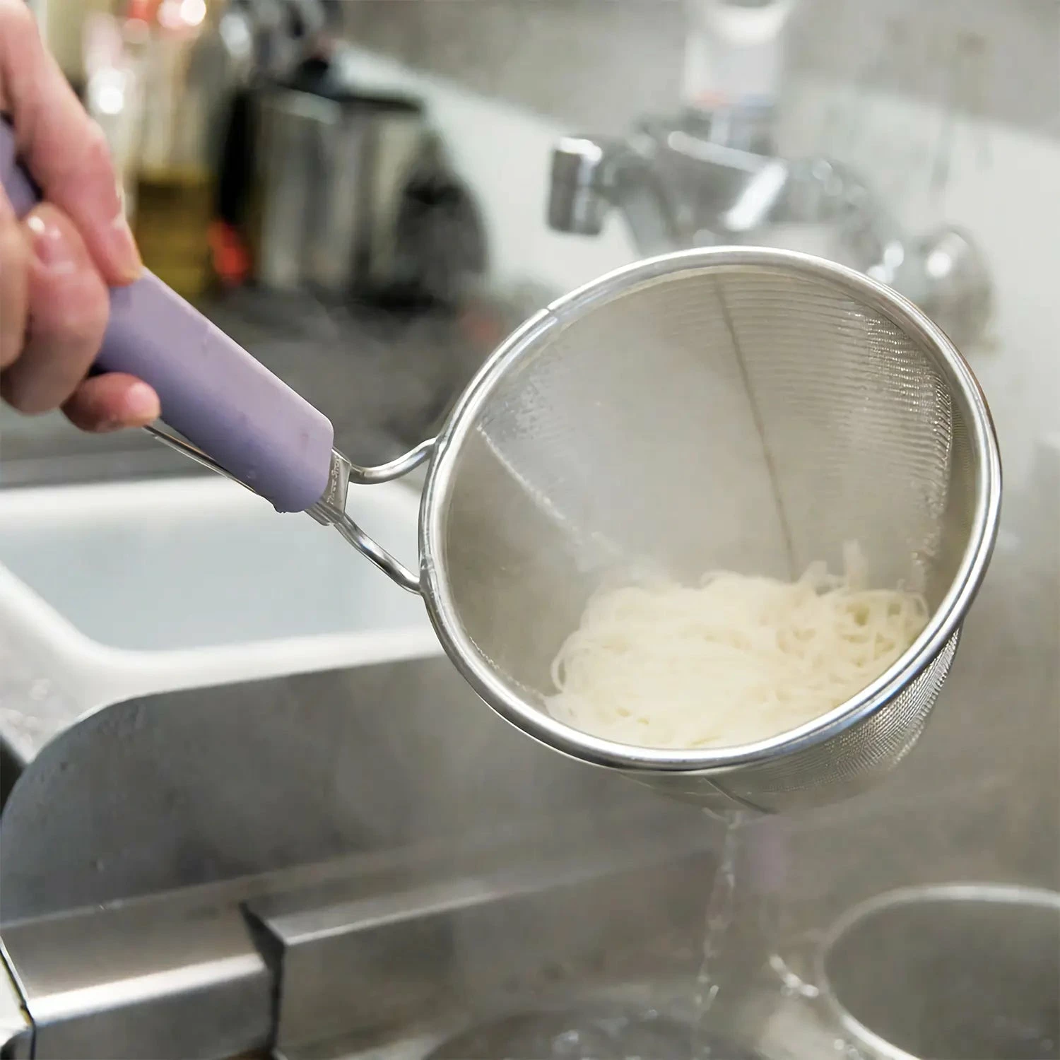 Three Snow Stainless Steel Somen Tebo Noodle Strainer 6 Three Snow Stainless Steel Somen Tebo Noodle Strainer - Image 4