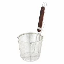 Three Snow Stainless Steel Tebo Noodle Strainer Flat Base With Wooden Handle