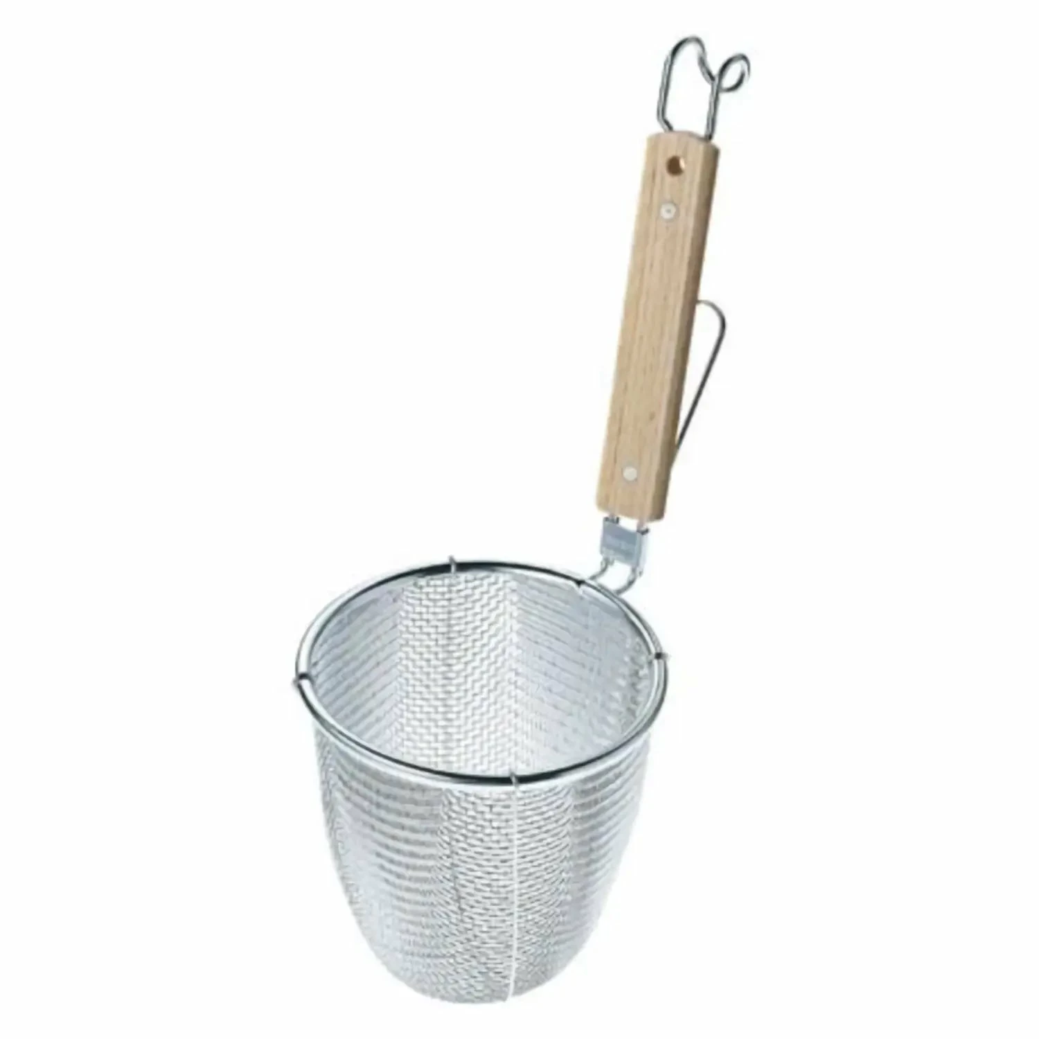 Three Snow Stainless Steel Udon Tebo Noodle Strainer Round Base With Flat Wooden Handle 3 Three Snow Stainless Steel Udon Tebo Noodle Strainer Round Base With Flat Wooden Handle