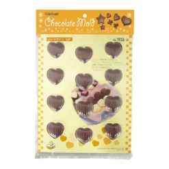 TIGERCROWN Polystyrene Striped Heart Chocolate Mold -GLOBALKITCHEN JAPAN Sales TigercrownPolystyreneStripedHeartChocolateMold 3