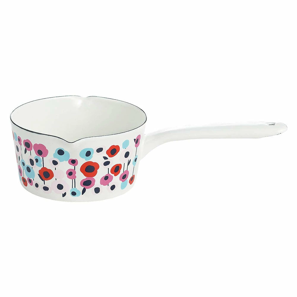 Yutaka Horo Plune Enameled Milk Pan Fluffy Flower 3 Yutaka Horo Plune Enameled Milk Pan Fluffy Flower