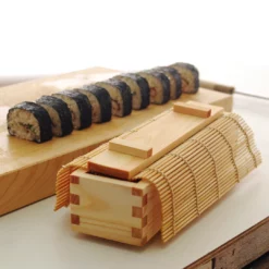 Yamacoh Hinoki Cypress Wooden Roll Sushi Mold 7 Yamacoh Hinoki Cypress Wooden Roll Sushi Mold -GLOBALKITCHEN JAPAN Sales YamacohHinokiWoodSushiMakiRollMoldKit 2