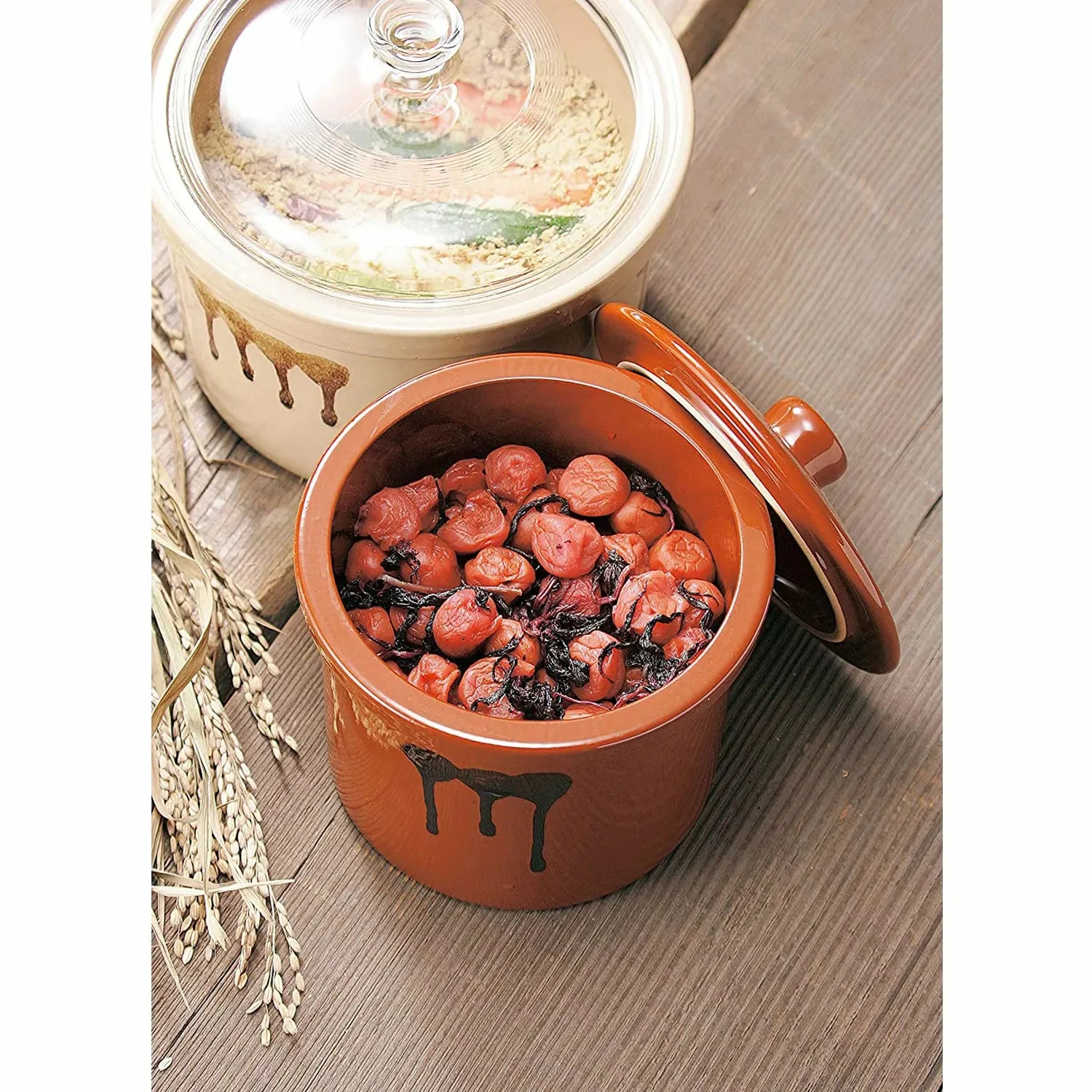 Yamakiikai Pottery Kame Cylinder Storage Jar 4 Yamakiikai Pottery Kame Cylinder Storage Jar - Image 2