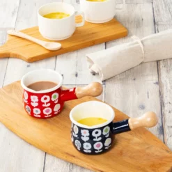 Yutaka Horo Plune Enameled Petit Milk Pan Candy Flower 13 Yutaka Horo Plune Enameled Petit Milk Pan Candy Flower -GLOBALKITCHEN JAPAN Sales YutakaHoroPluneEnameledPetitMilkPanCandyFlower 1