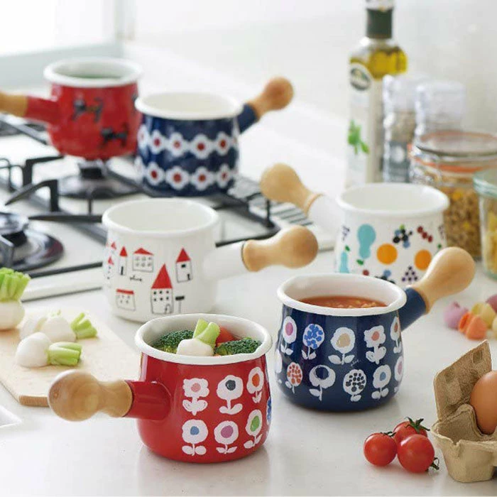 Yutaka Horo Plune Enameled Petit Milk Pan Fruit 4 Yutaka Horo Plune Enameled Petit Milk Pan Fruit - Image 2