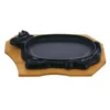 Ikenaga Cast Iron Cow Shaped Sizzle Platter With Wood Base -GLOBALKITCHEN JAPAN Sales ikenaga induction cast iron cow shaped sizzle platter with wood base sizzle platters 25970907471