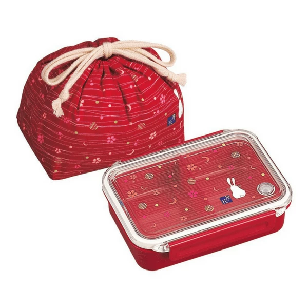 OSK Tsukihana Airtight Bento Lunch Box With Lunch Bag Set 3 OSK Tsukihana Airtight Bento Lunch Box With Lunch Bag Set